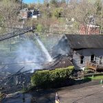 House collapses into another home during Pomeroy fire