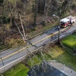 Kanawha Turnpike closed after tree falls, takes out power lines