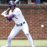 Connor Norby hits for the East Carolina baseball team.